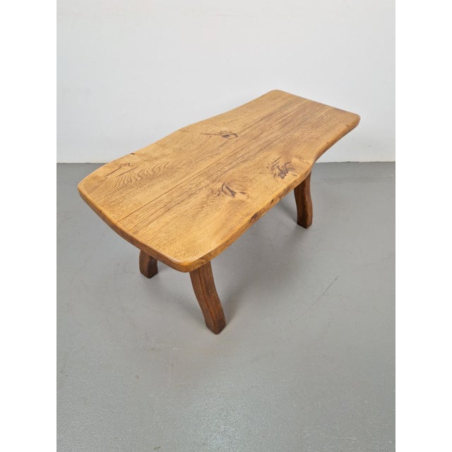 Vintage Brutalist Oak Tree Trunk Side Table, Spain, 1960s For Sale - Image 6 of 9