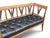 Traditional Vintage Sculpted Wood Bench With Button-Tufted Black Leather Seat For Sale - Image 3 of 12