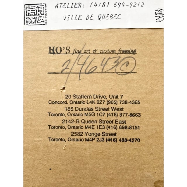 Francine Desbiens “Saxophone” Signed & Framed Embossed Etching Print For Sale - Image 10 of 11