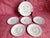 Handcrafted dessert set from the 1960s, signed Schirnding, consisting of a dessert plate and five saucers. No defects in...