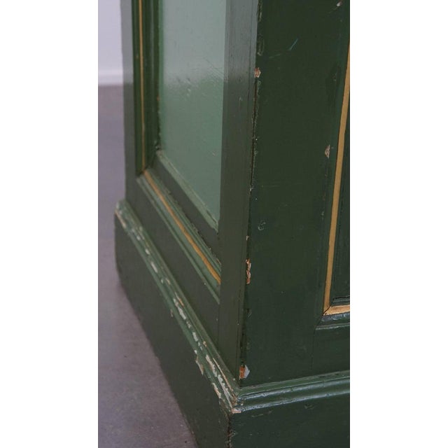 Antique Green Counter with a Marble Top, Late 19th-Early 20th Century For Sale - Image 16 of 18
