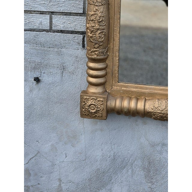 Mid 19th Century 19th Century American Federal Gilded Hallway Wall Mirror. For Sale - Image 5 of 13