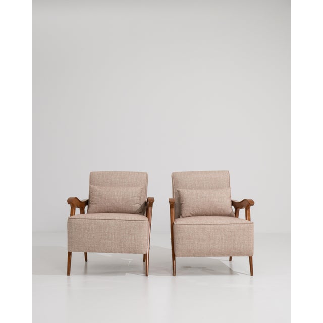 Pair Of Mid-Century Modern Armchairs For Sale - Image 12 of 16