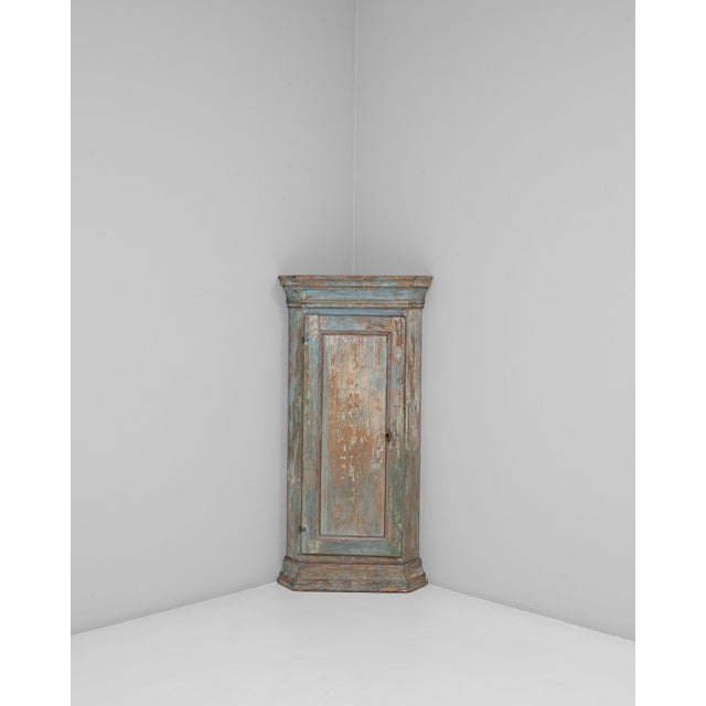 1820s Swedish Gustavian Wood Patinated Corner Cabinet For Sale - Image 16 of 18