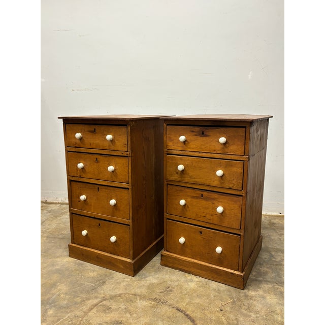 Wood 19th Century English Pine Nightstands For Sale - Image 7 of 9