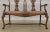 Queen Anne English Queen Anne Walnut Double Back Settee For Sale - Image 3 of 13