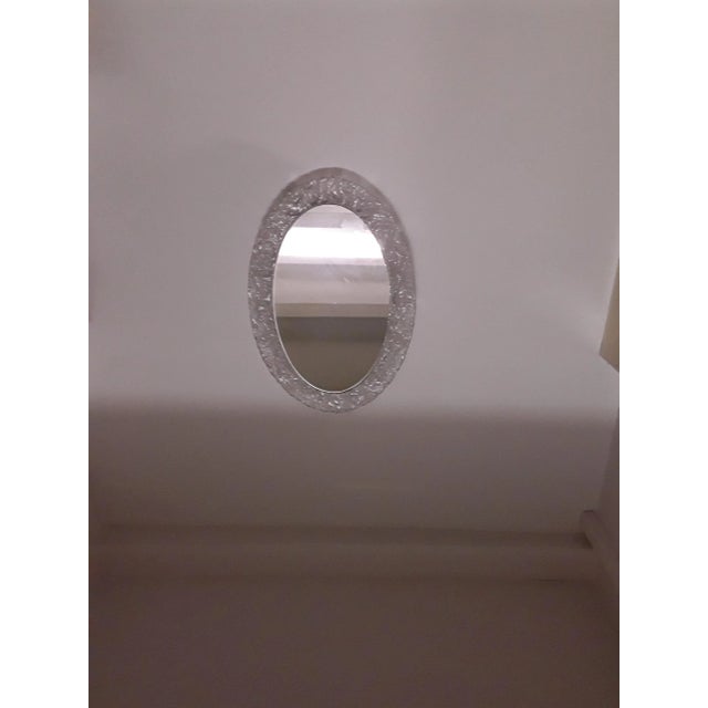 Number 8161/ 041 Oval Illuminated Mirror from Hustadt Leuchten, 1970s For Sale - Image 4 of 9