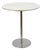 Mid Century Modern Hugh Acton Round Marble Top Chrome Lollipop Drinks Side Table For Sale