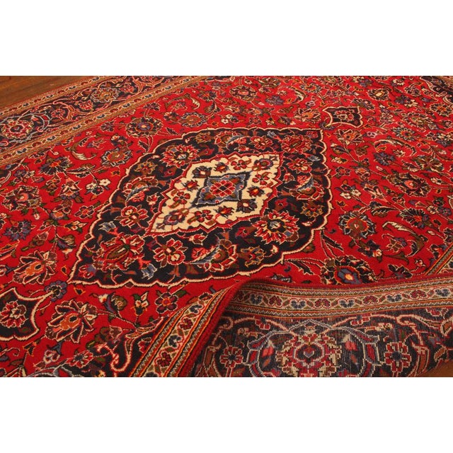 Textile Hand-Knotted Middle Eastern Wool Rug For Sale - Image 7 of 11
