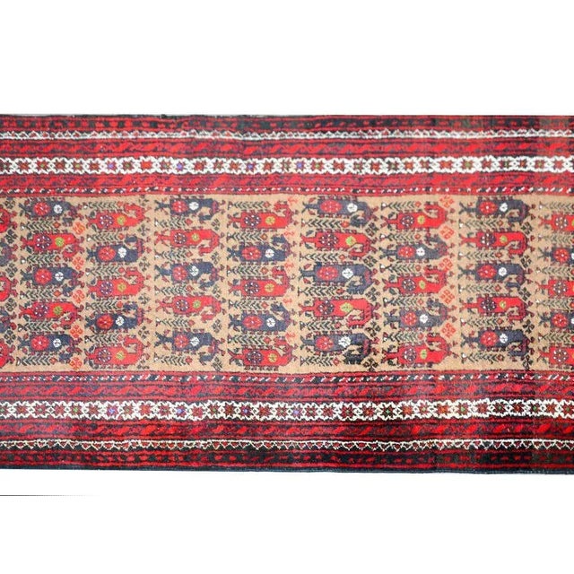Tribal Vintage Afghani Baluch Prayer Rug For Sale - Image 3 of 12