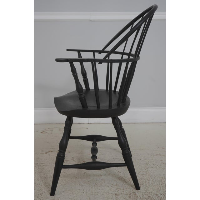 Traditional Set of 6 Black Sue Dick Windsor Dining Room Chairs For Sale - Image 3 of 18