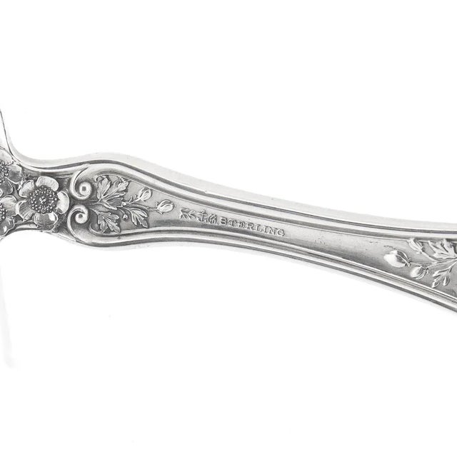 Gorham Buttercup Pattern Sterling Silver Large Oyster Serving Spoon For Sale - Image 11 of 12