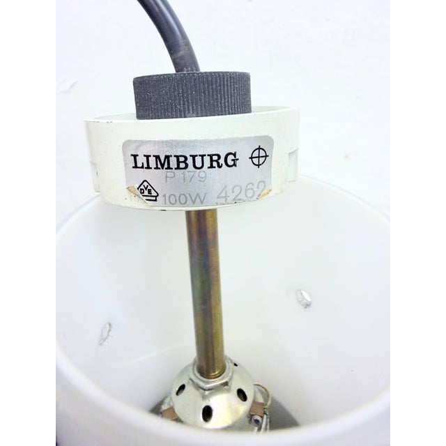 Space Age Glass and Metal Pendant Lamp from Glashütte Limburg, 1970s For Sale - Image 12 of 13