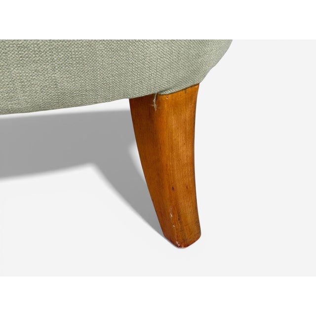 Swedish Modern, Lounge Chair, Floral Fabric, Beech, Sweden, 1950s For Sale - Image 10 of 10