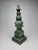The French Napolean style of this decorative finial is finished with a French blue color tone and is distressed throughout...