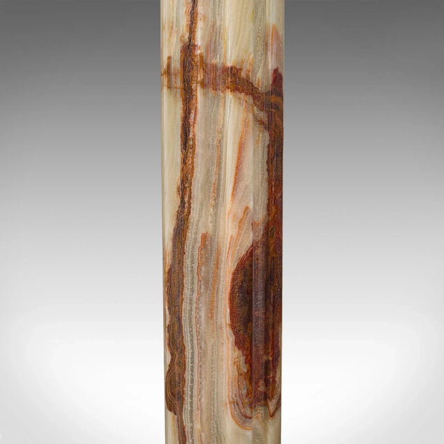 1950s Vintage Onyx Italian Decorative Jardiniere Stand For Sale - Image 10 of 13