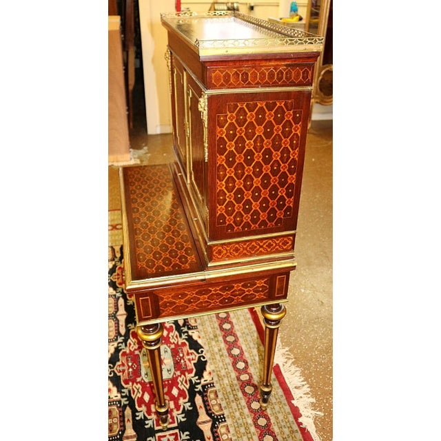 ​19th Century French Rosewood Inlaid Louis XVI Ladies Desk Bonheur Du Jour For Sale - Image 10 of 13