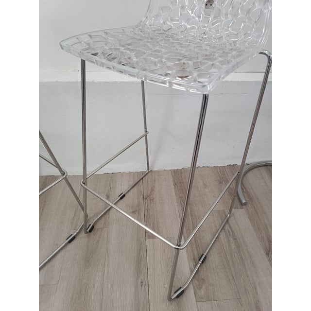 Metal Italian Spider High Stools, 2000s, Set of 2 For Sale - Image 7 of 10