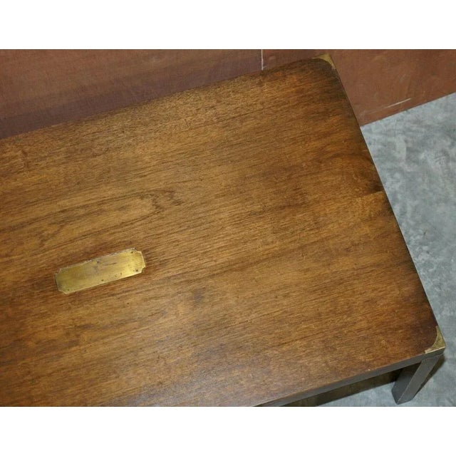 Large Kennedy Military Campaign Coffee Table in Hardwood from Harrods For Sale - Image 9 of 12