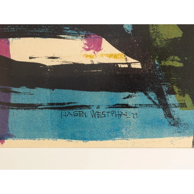 Double Bass, Color Lithograph, Framed For Sale - Image 6 of 12