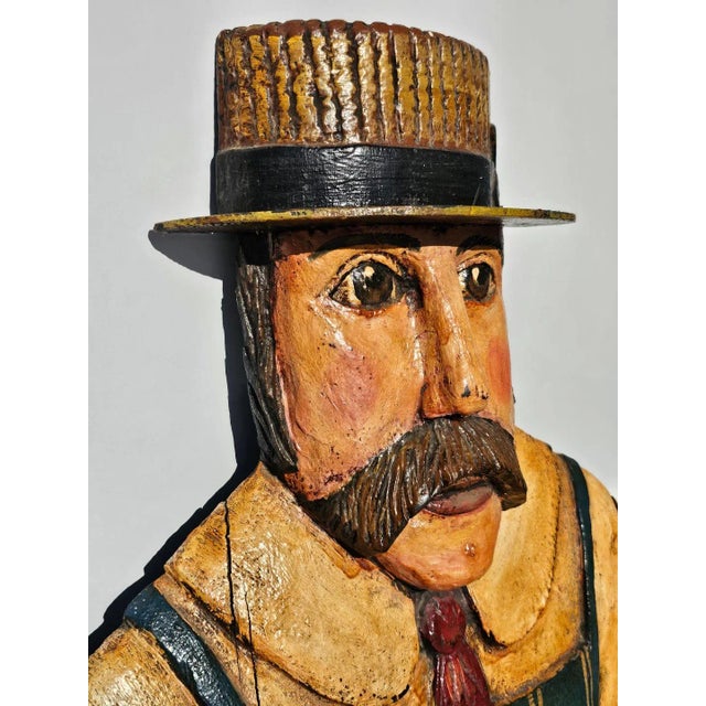 Vintage Sizzler Fishmonger Wooden SIgn For Sale - Image 11 of 11