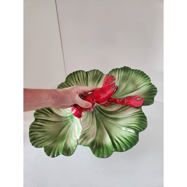 1940s 1940s Brad Keeler Lobster Cabbage Dish For Sale - Image 5 of 11