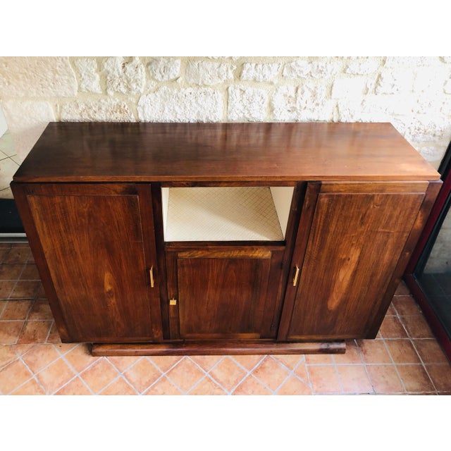 Mid-Century Modern Art Deco Walnut Buffet, 1950s For Sale - Image 3 of 18