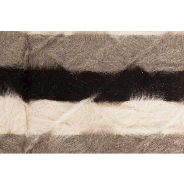 Taurus Collection Modern striped goat hair rug by Doris Leslie Blau. Size: 4'0" × 6'7" (121 × 200 cm). Simple and well-...