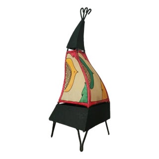 Contemporary 20" Multicolor Moroccan Traditional Henna Lamp For Sale