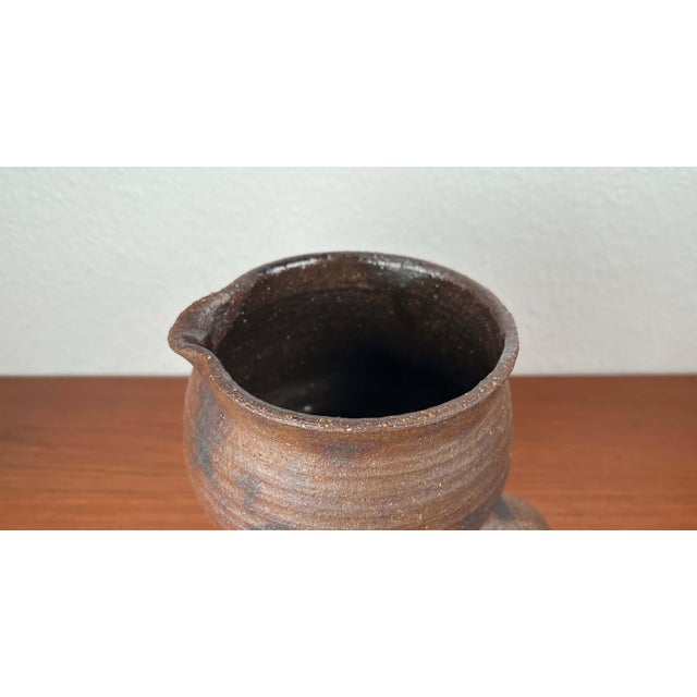 Mid-Century Modern Brutalist German Studio Pottery Carafe Vase by Gerhard Liebenthron, 1974 For Sale - Image 16 of 18