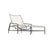 Brown Jordan Kantan Aluminum Vinyl Chaise Lounge, Textured Pewter frame with White Lite fabric For Sale - Image 12 of 12