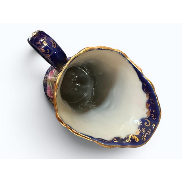 1910s Japanese Nippon Morigage Porcelain Tankard, 16" Tall, Ca 1910 For Sale - Image 5 of 11