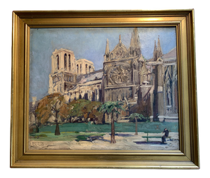 Lucien Jonas, The Garden of Notre Dame, 1928, Oil on Canvas