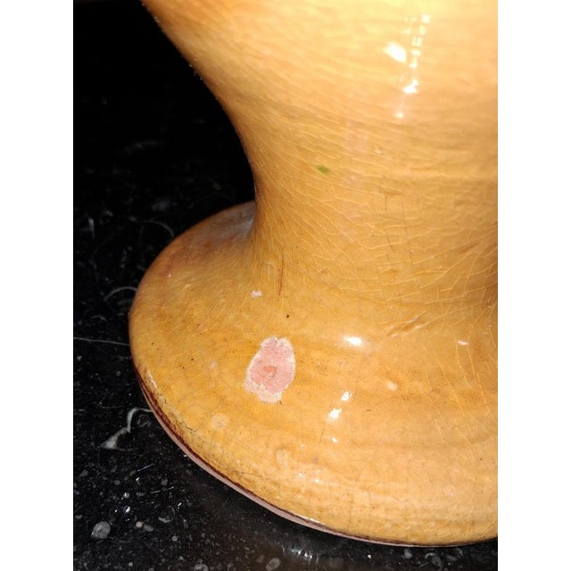 Yellow Glazed Terracotta Water Jug ​, 1800s For Sale - Image 8 of 9