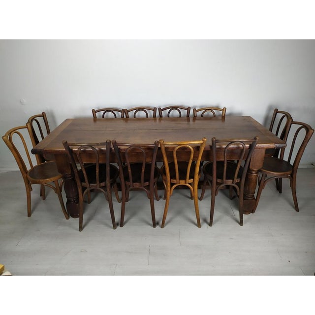 Rustic Brown Walnut Table For Sale - Image 5 of 18