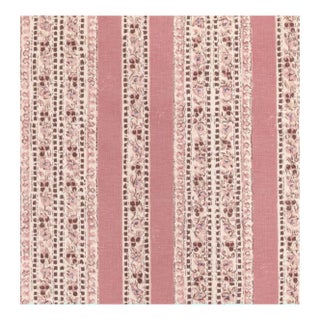 English Designer Robert Kime Ashoka Stripe Linen Fabric- 4.8 Yards For Sale