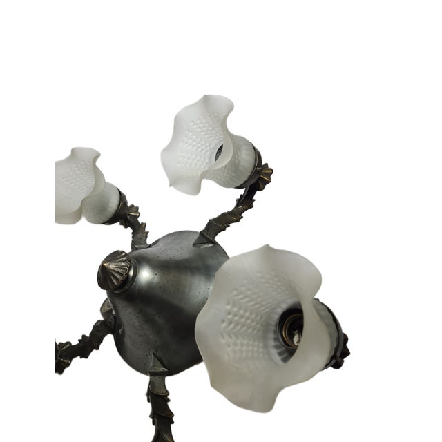 Vintage Art Nouveau Chandelier, Poland, 1970s For Sale - Image 6 of 12