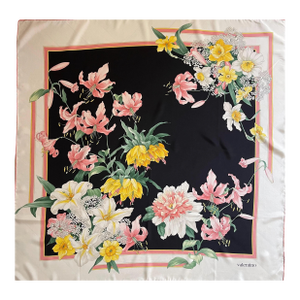 Valentino Flower Silk Scarf