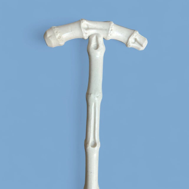 Vintage Coastal Faux Bamboo Shoe Horn For Sale - Image 4 of 6