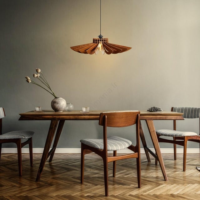 Scandinavian Portuguese Modular Wooden Hanging Lamp, 2010s For Sale - Image 3 of 13