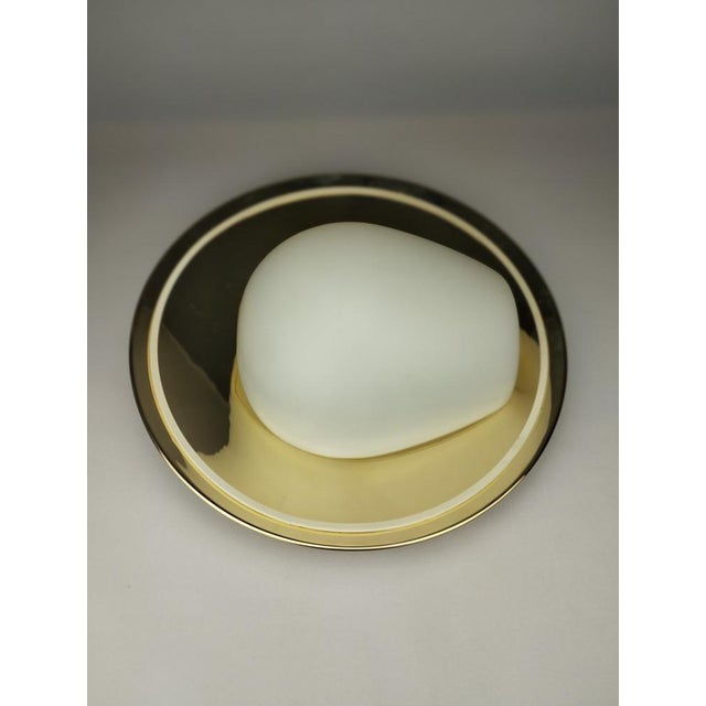 Wall Lamp in Brass and Opal Glass attributed to Wilhelm Wagenfeld, 1950s For Sale - Image 5 of 12