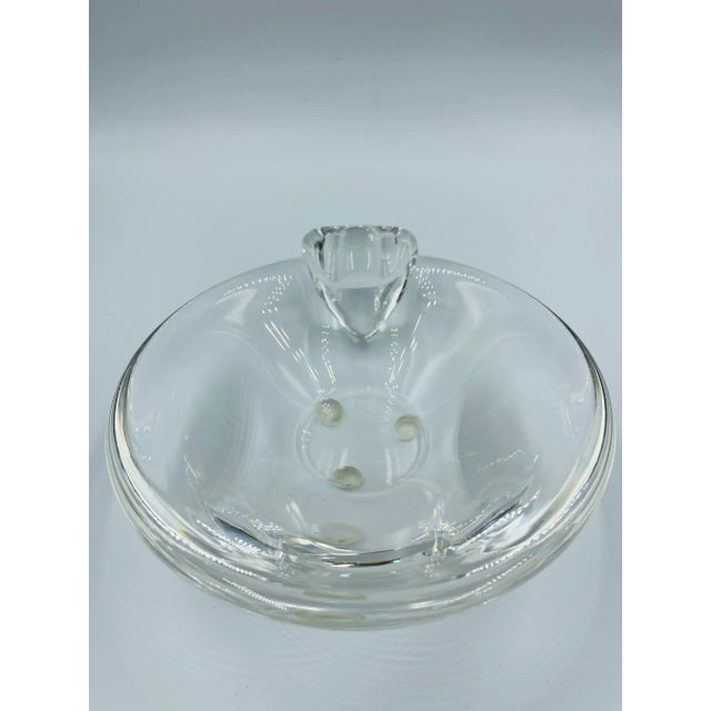 Steuben Glass Mid 20th Century Steuben Crystal Modernist Bowl Ashtray For Sale - Image 4 of 13