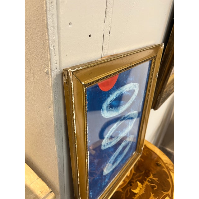 Original Abstract Painting in Antique Frame For Sale - Image 4 of 5