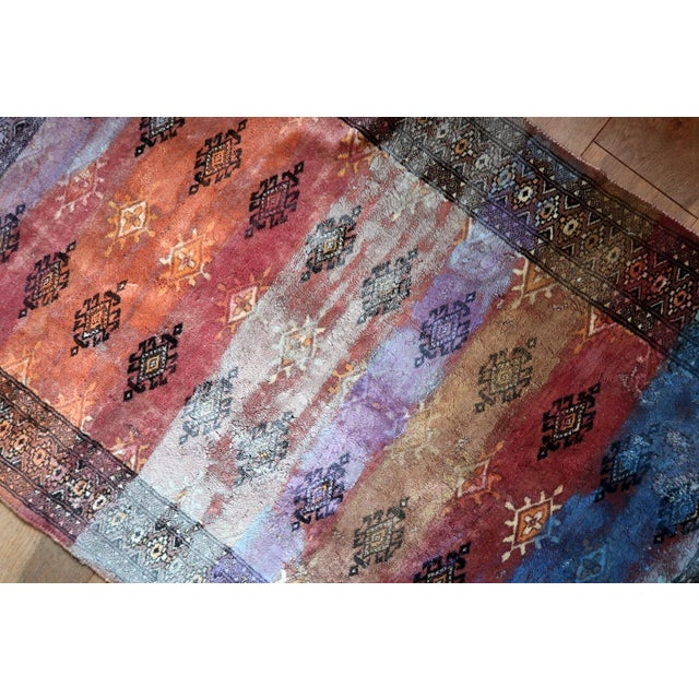 Textile 1950s, Contemporary Artistry Meets Vintage Bukhara Rug, 3.1' X 5' For Sale - Image 7 of 13