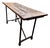 Vintage Solid Elm Wood and Cast Iron Table From Retired Restoration Hardware Collection For Sale