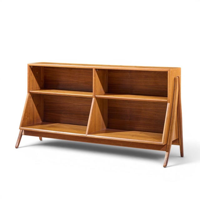 Mid-Century Modern Kipp Stewart for Drexel Declaration Mid Century Walnut Bookcase Shelf For Sale - Image 3 of 7