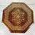 Burnt Umber 1970s Vintage Boho Chic Moroccan Mediterranean Octagonal Wood Inlaid Drinks Table For Sale - Image 8 of 12
