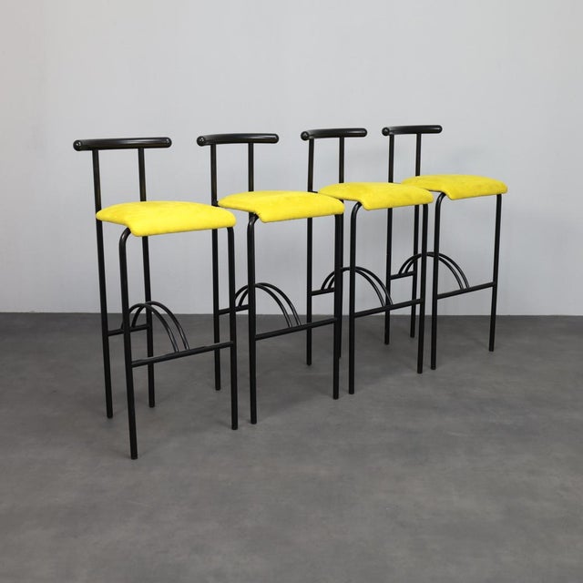 Postmodern Bar Stools, Italy, 1980s, Set of 4 For Sale - Image 10 of 10