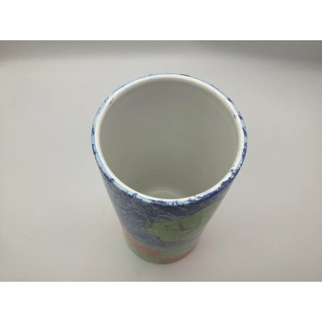 Vintage Italian Ceramic Canister Vase For Sale - Image 9 of 13