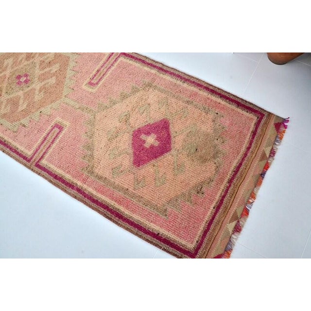 Tribal Floral Handknotted Runner For Sale In Phoenix - Image 6 of 10